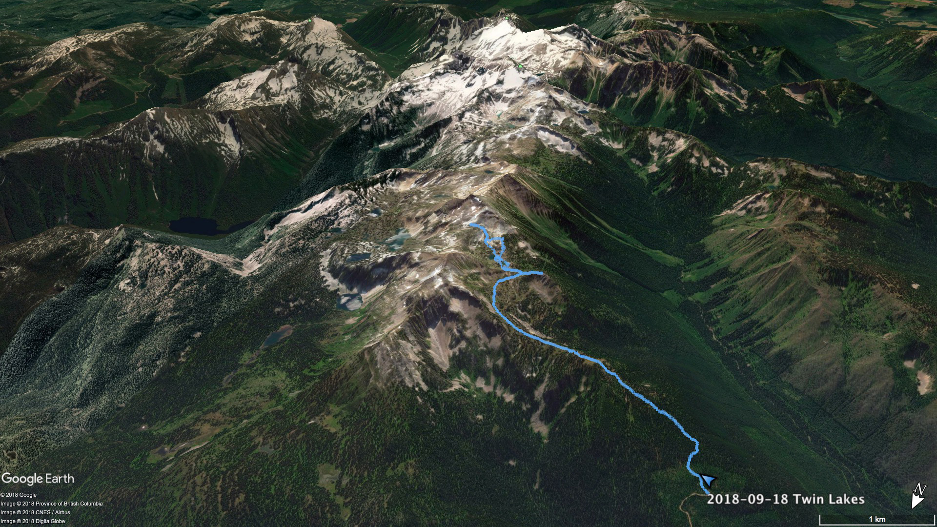 Twin Lakes GPS Google Image